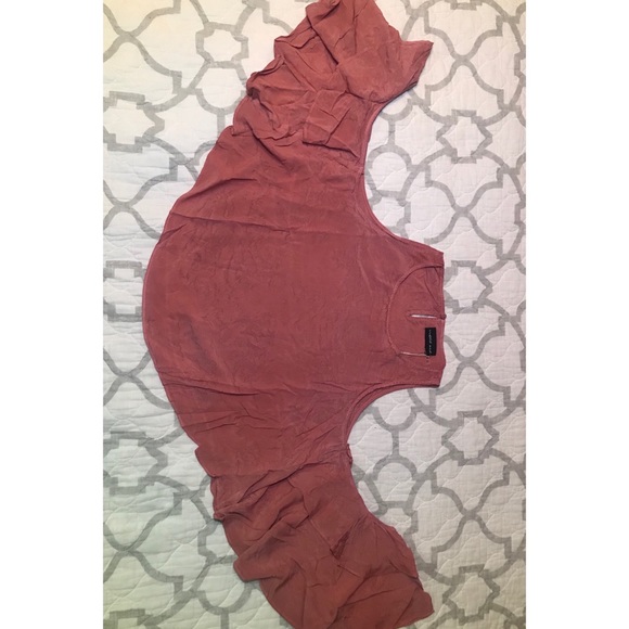 Dusty Rose Open-Shoulder Batwing Top - Picture 5 of 6